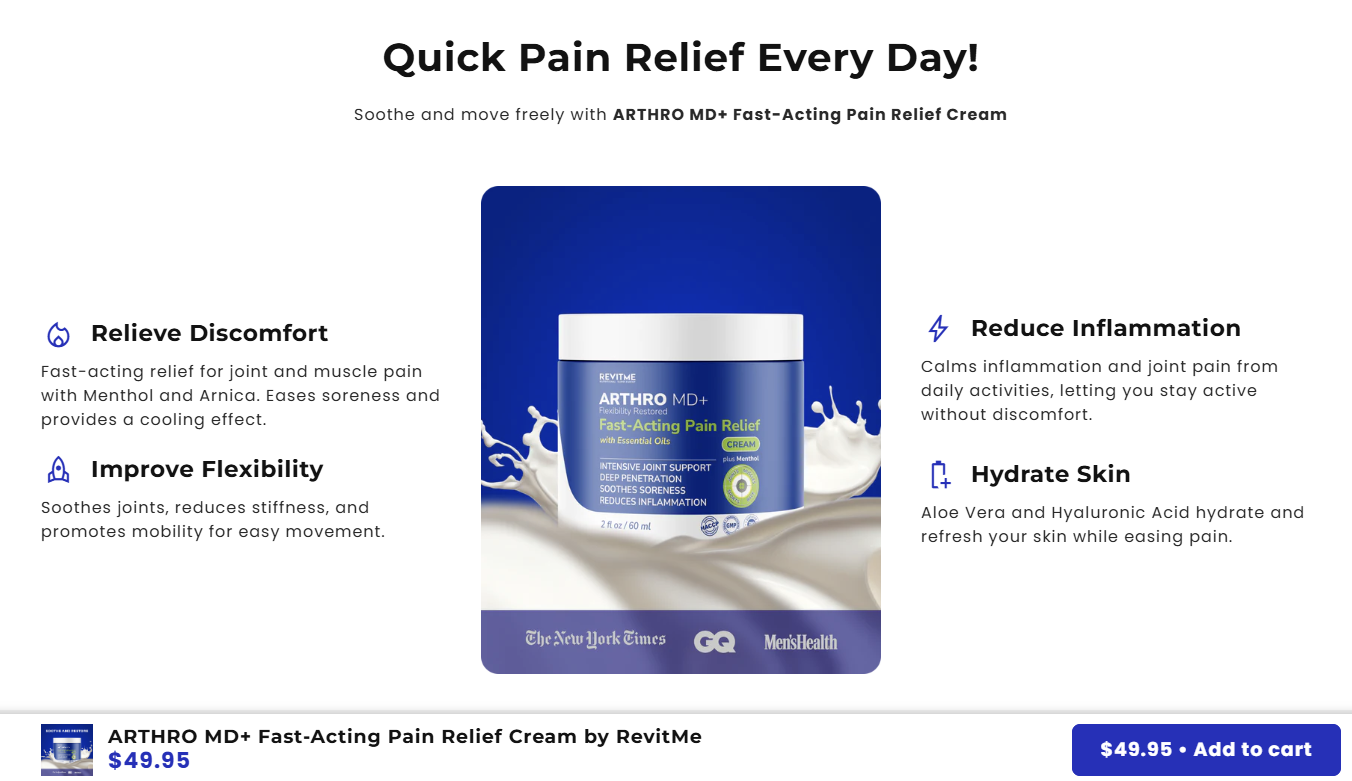 Arthro MD+ Cream Canada